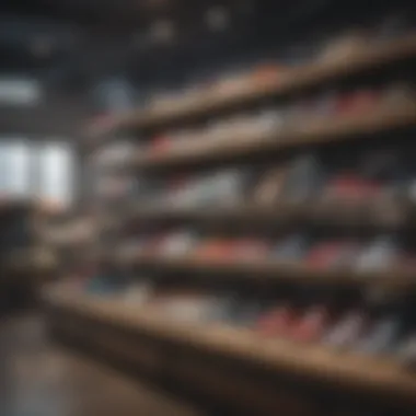 A selection of Vans footwear displayed inside the store.