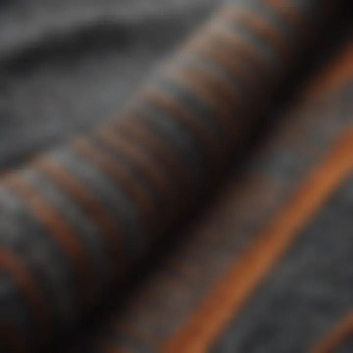 Close-up of fabric texture and design details of a Vans sweater