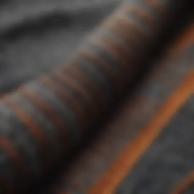 Fabric Texture and Design of Vans Sweater Close-up of fabric texture and design details of a Vans sweater