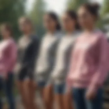 A group of female athletes wearing Vans sweaters during an outdoor activity