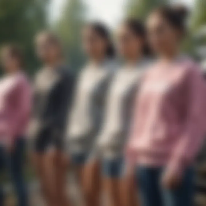 A group of female athletes wearing Vans sweaters during an outdoor activity