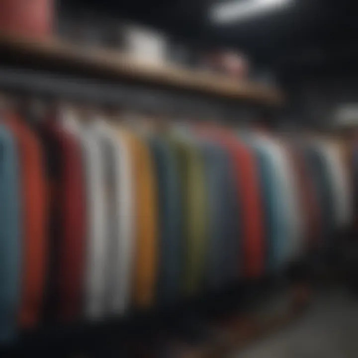 Various styling options for Vans sweaters displayed on a rack