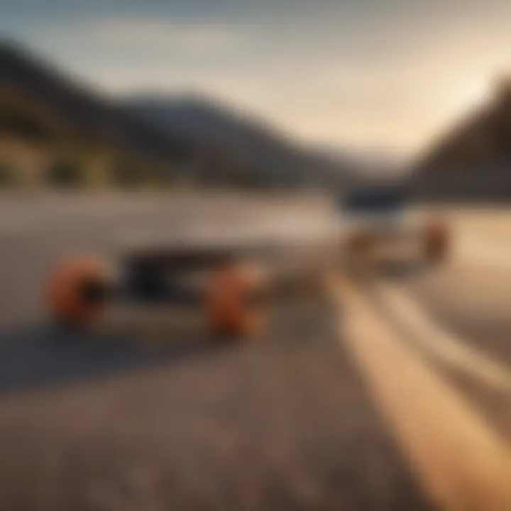 A sleek 40-inch longboard showcasing its design and craftsmanship.