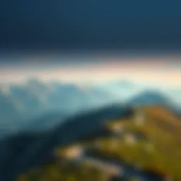 Breathtaking mountain landscape showcasing a winding trail