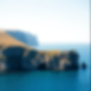 Scenic coastal hike overlooking a tranquil sea with cliffs