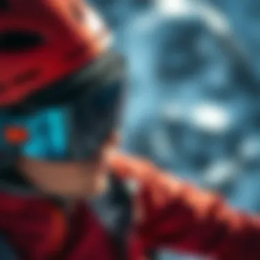 An extreme athlete wearing Dragon glasses during a thrilling adventure