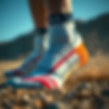 Close-up view of Fila ankle socks showcasing their advanced material technology.