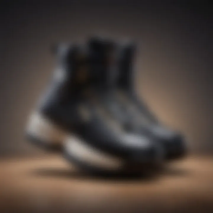 Close-up of premium material composition used in Fila Disruptor boots