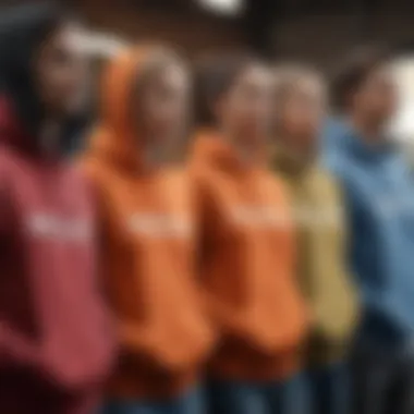 Group of adventurers wearing Friends hoodies, symbolizing community and identity.