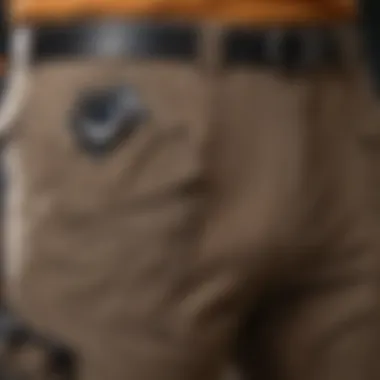 Close-up of the multi-pocket design of Gerry on the Go Adventure Pants