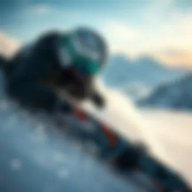 A close-up of Gigi Ruf in action on the slopes