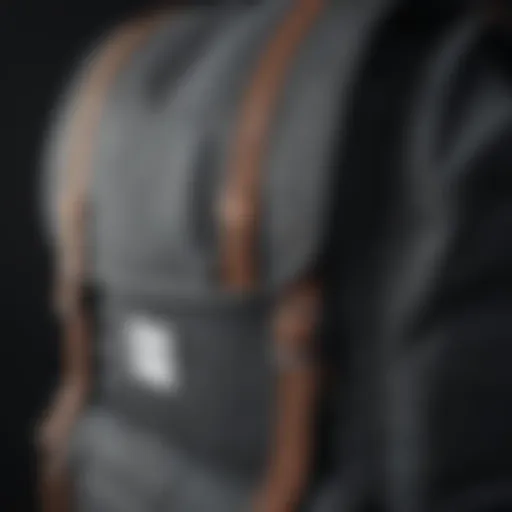 Close-up of Herschel Crosshatch Backpack showcasing fabric texture