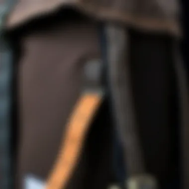 A close-up view of the Herschel mid-size backpack displaying its premium materials and stitching details