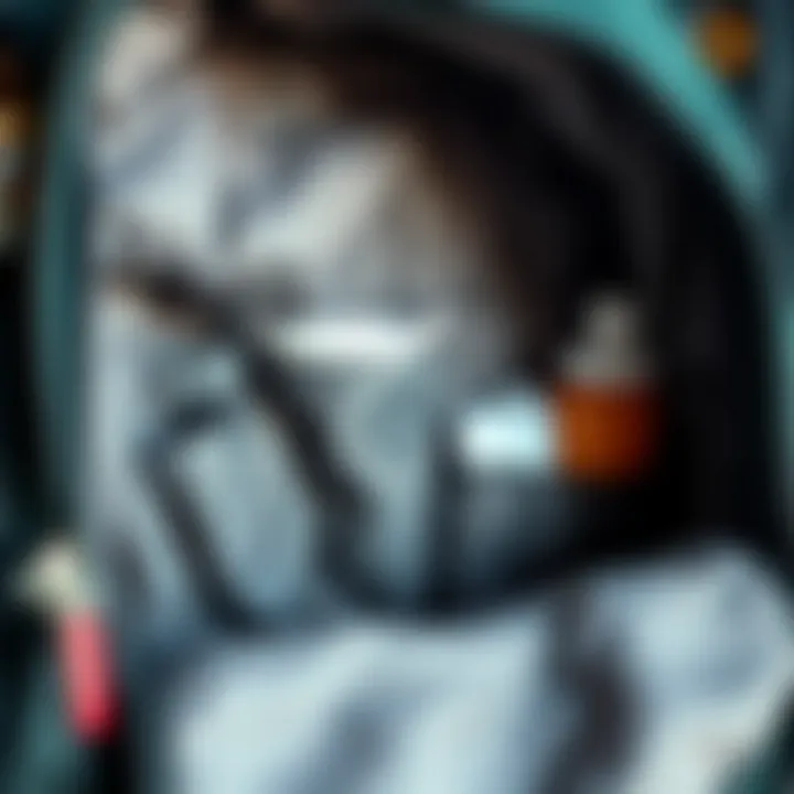 Interior view of the Herschel mid-size backpack highlighting organizational compartments and features