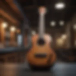 Ukulele with low G tuning displayed
