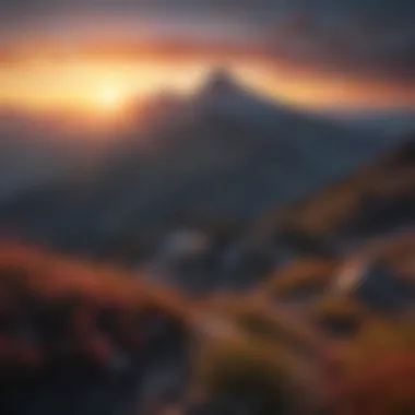 A serene sunrise over a mountain peak symbolizing new beginnings