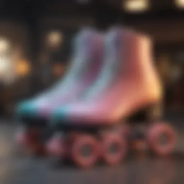 The Aesthetic Appeal of Color Fades Artistic representation of various color fades in roller skates
