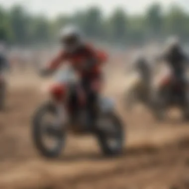 Group of spectators enjoying a motocross event