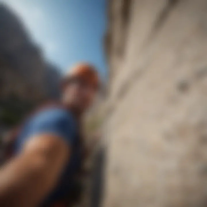 A climber navigating a challenging route on Kalymnos