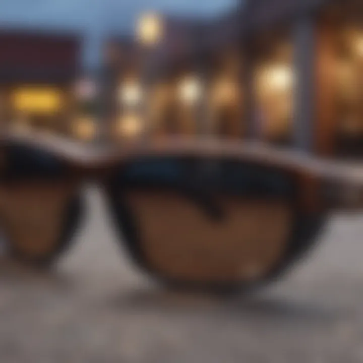 Close-up view of Knoxville XL Electric sunglasses showcasing their sleek design and innovative features.