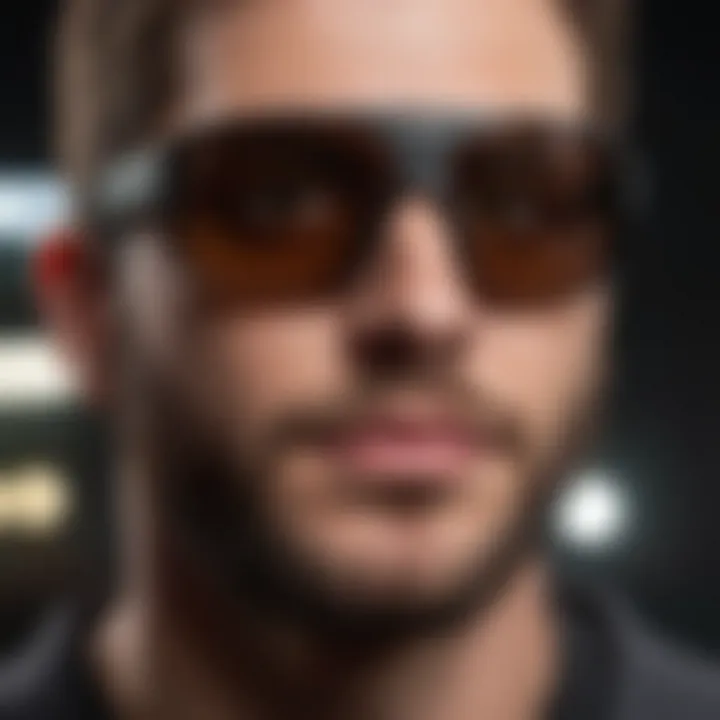 Technical specifications of Lazer Face sunglasses displayed with emphasis on safety features