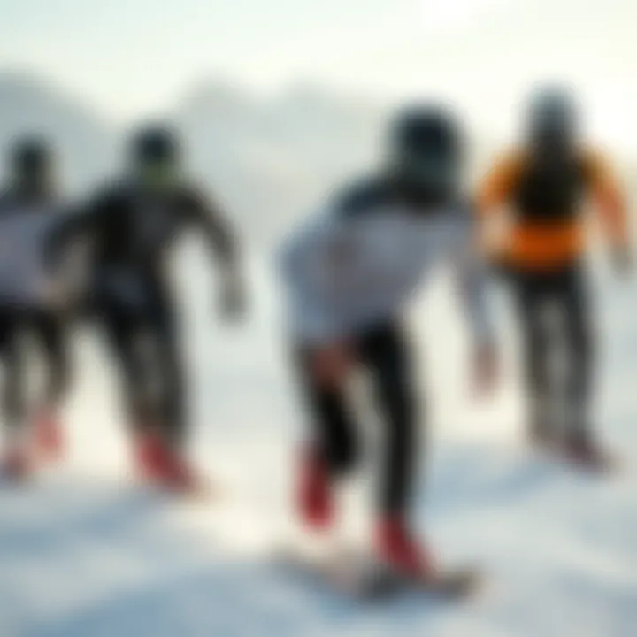 Athletes showcasing various long sleeve top designs in action