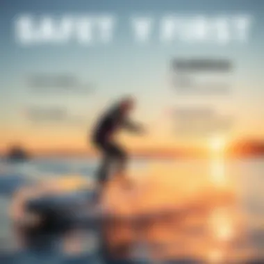 Safety First: Guidelines for Kneeboarding Safety guidelines illustrated for kneeboarding to ensure safe riding