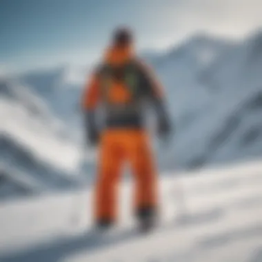 High-Performance Snow Pants on the Slopes High-performance snow pants in action on a snowy slope