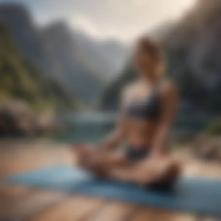 A tranquil setting for yoga practice, inspiring mental clarity and resilience.