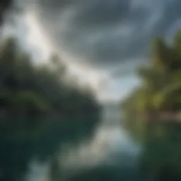 A breathtaking view of the Mentawai Islands showcasing lush green landscapes and crystal clear waters