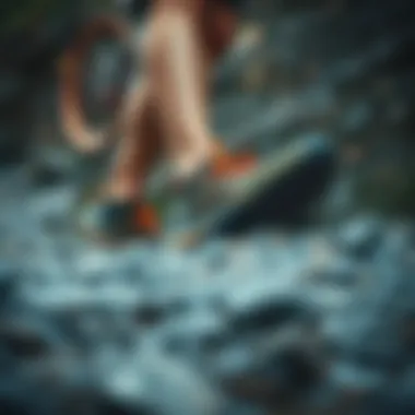 Merrell Hydro Moc on a rocky terrain