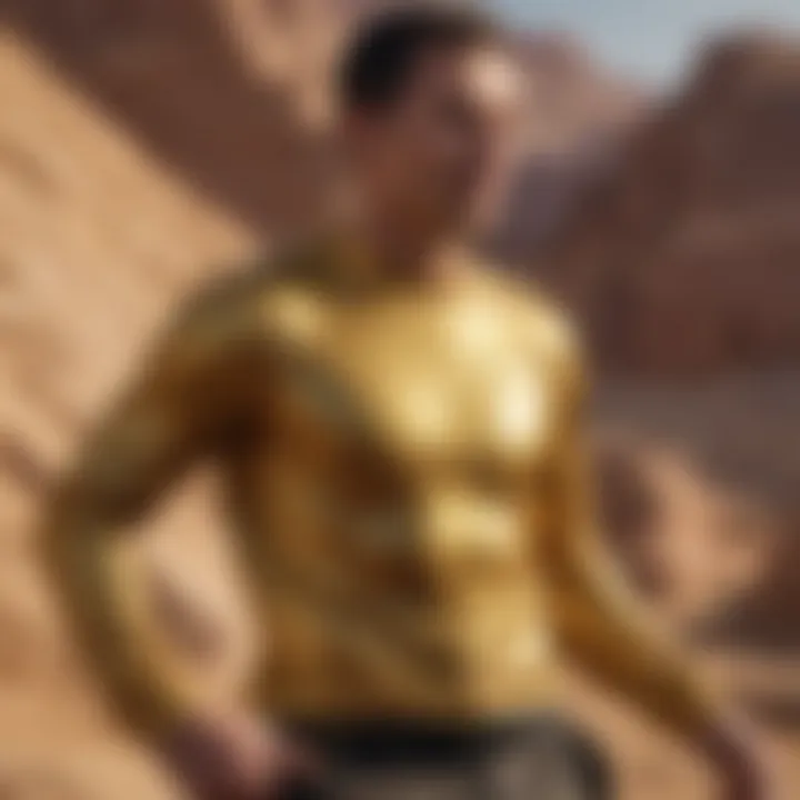 Athlete wearing Midas Gold Shirt in action during extreme sports