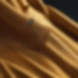Close-up of Midas Gold Shirt fabric showcasing advanced technology