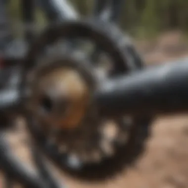 Precision in Gear Shifting Close-up of mountain bike gears