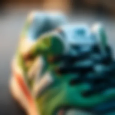 Detailed View of Materials and Craftsmanship Close-up of New Balance 997H Green sneaker showcasing its materials