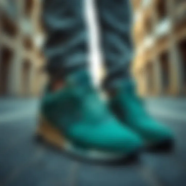 Urban Style with New Balance 997H Green Lifestyle shot of New Balance 997H Green in an urban setting