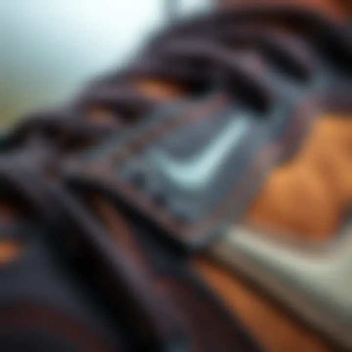 Close-up of Materials and Stitching Close-up of the innovative materials and stitching of the Nike Blaze Mid 77 Vintage