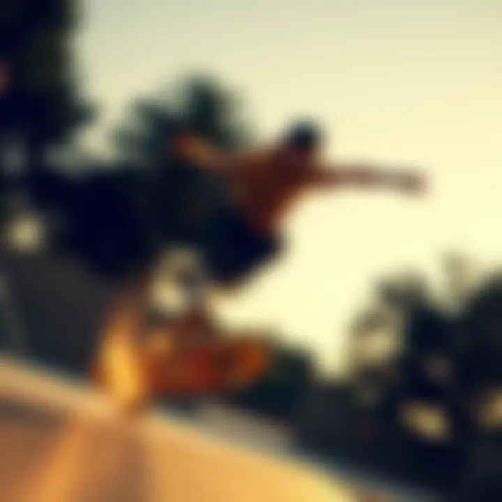 Performance in Action: Skateboarding with Nike Blazer SB High Skateboarder performing tricks while wearing Nike Blazer SB High