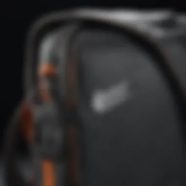 Close-up of high-quality materials used in the Nike crossbody bag emphasizing durability and performance.