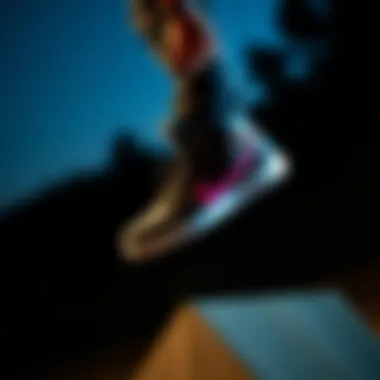 Athlete performing a trick while wearing Nike high tops