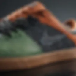 Close-up of the Nike SB Check Solarsoft showcasing its unique design elements