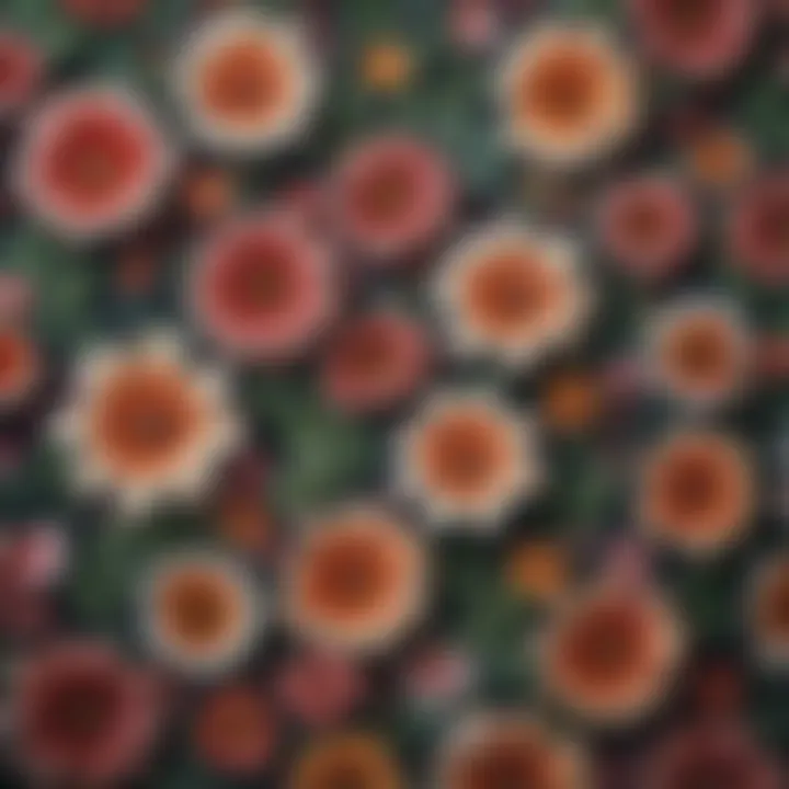 Close-up of Nike floral pattern fabric