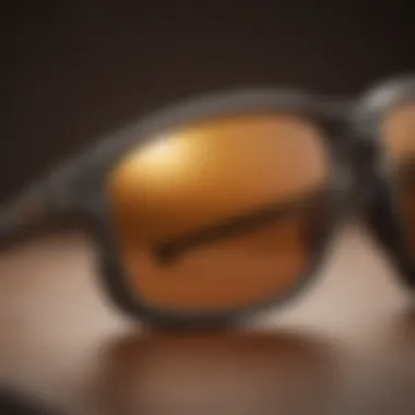 Advanced Lens Technology of Oakley Prizm Tungsten Close-up view of Oakley Prizm Tungsten Polarized lens technology