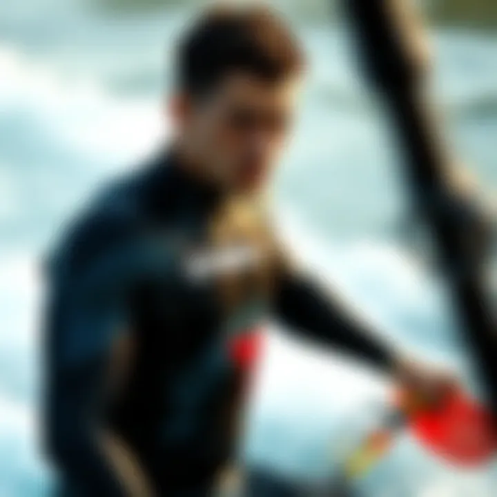 O'Neill Wetsuit in Use During Water Sports An athlete wearing a stylish O'Neill wetsuit in action on the water