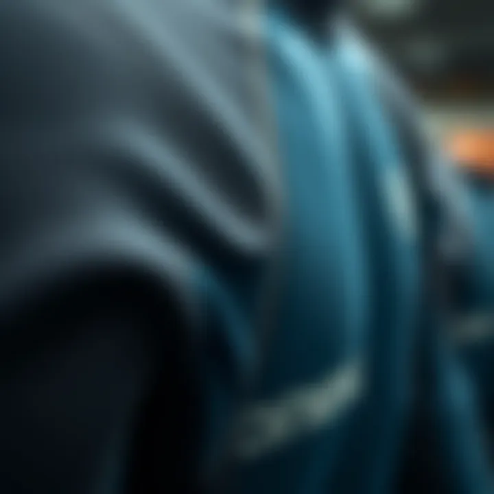 High-Quality Wetsuit Fabric and Design A close-up view of wetsuit material showcasing quality