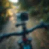 GoPro mounted on a mountain bike handlebar