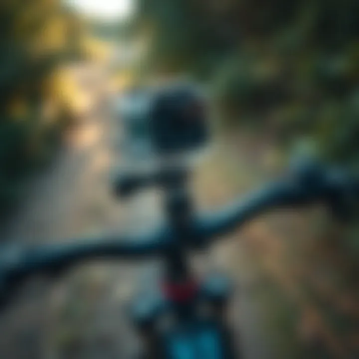 GoPro mounted on a mountain bike handlebar
