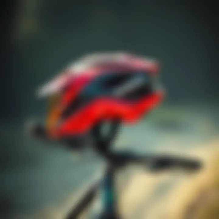 Advanced bike helmet showcasing safety features