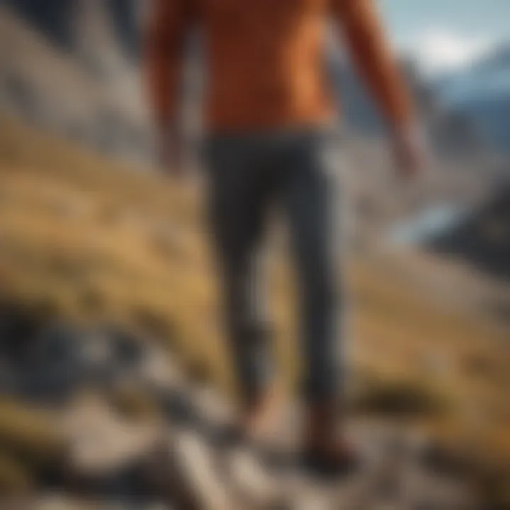 Athlete wearing Patagonia Snap T Pants in a rugged outdoor setting