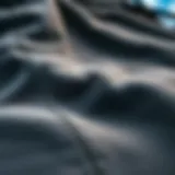 Close-up of Patagonia surf shorts showcasing unique stitching and fabric texture